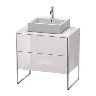Duravit Mueble De Ba&ntilde;o Duravit Xsquare De 80,0 X 54,8 Cm, 2 Cajones, Color (frente/cuerpo): Laca Blanca Lila Alto Brillo - Xs492002727