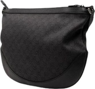 Gucci Pre-owned Vintage GG Denim Crossbody Bag - Dames - Vintage Schoudertas - Zwart - ONE Size - Denim - Vintage