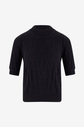 Twinset Kurz&auml;rmeliger Pullover aus Baumwolle und Kaschmir