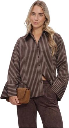 Simple Overhemden, Dames, Bruin, M, Juliana Blouse