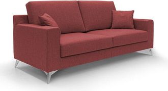 Divani.Store Michael Canap&eacute; De Tela Impermeable Y Antimanchas 146 Cm Rojo