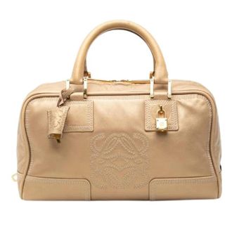 Loewe Pre-owned Amazona 28 - Dames - Vintage Handtas - Beige - ONE Size - Leer - Vintage