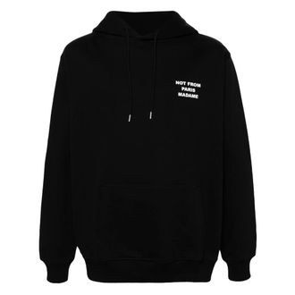 Dr&ocirc;le de Monsieur Hoodies & sweatvesten, Heren, Zwart, M, Katoen, Bold Slogan Hoodie
