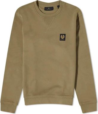 Belstaff Logo Sweatshirt - Heren - Sweatshirts - Groen - S - Katoen - Hoodies & sweatvesten