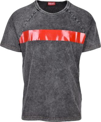 Diesel Tops, Heren, Grijs, S, Katoen, T-shirt