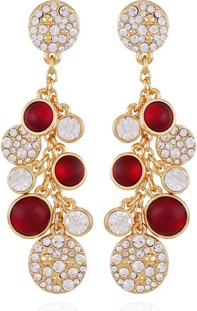 T Tahari Disc Pavé Drop Earrings in Gold at Nordstrom Rack