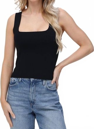 525 america Eva Square Neck Tank Top In Black