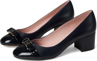 Kate Spade New York Bowdie Smooth Leather Ballet Pump Womens Shoes Captain Navy : 6.5 M