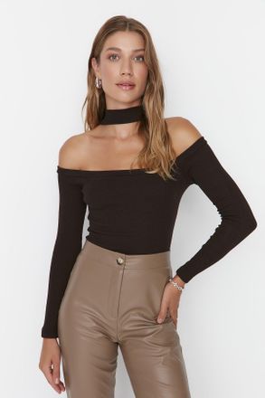Trendyol Vrouwen Choker hoge hals Blouse