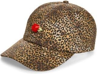 Steve Madden Final Rose Leopard Baseball Cap in Brown Leopard at Nordstrom Rack
