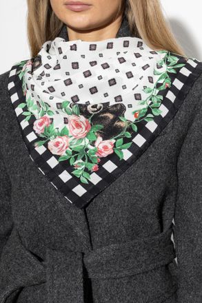 Moschino Silk Scarf With Print, Unisex, Multicolour