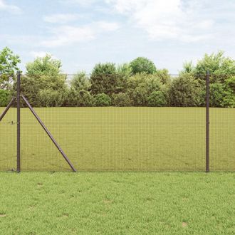 Berkfield Home Welded Wire Fence Red 1.5x25 m Steel