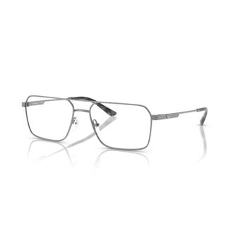 Emporio Armani 0ea1166 Rectangular Silver Metal Eyeglasses with Minimalist Design