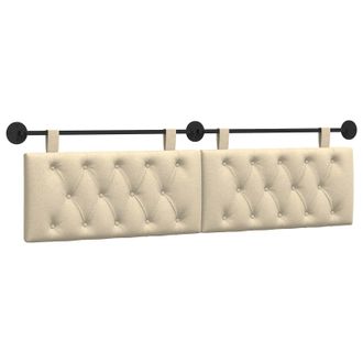 vidaXL Cabecero Colgante Crema Tela Vidaxl