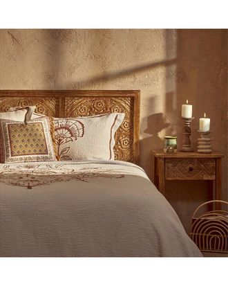 Bella Maison Indian Bloss Cotton Jacquard Coverlet Set