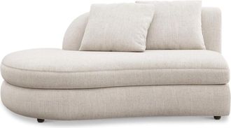 Castlery Fable Left Chaise Customized, Performance Linen Weave, Light Grey, Spill Resistant, Ultra Deep Seats for Castlery Chairs