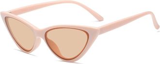 Generic Women Vacation Small Frame Sunglasses Outdoor Men Driving Sun Glasses(Beige)