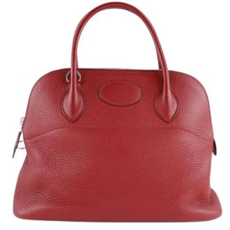Herm&egrave;s Pre-owned Bolide Tas - Dames - Vintage Handtas - Rood - ONE Size - Leer - Vintage