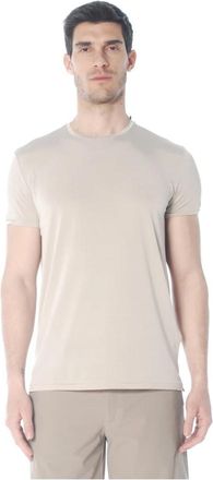 Roberto Ricci Design T-shirt van cupro stof - Heren - T-shirts - Beige - M - Tops