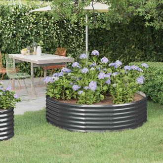 vidaXL Vidaxl - Jardinera Arriate Acero Galvanizado Antracita 140x140x36cm