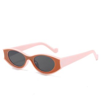 Generic Womens Small Frame Sunglasses Outdoor Commuter Decorative Sun Glasses(Pink)