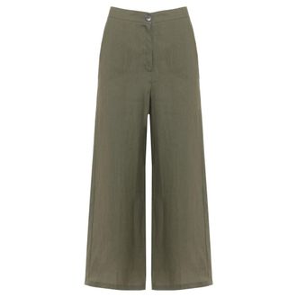Marella Dames, Broeken, Groen, Maat: XS Linnen