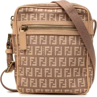 Fendi Pre-owned Fendi Zucchino Canvas Crossbody Unisex Z2U31LOUTHWLCS4M
