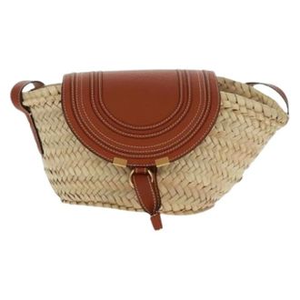Chlo&eacute; Pre-owned Cross Body Bags, female, Beige, Size: ONE SIZE Pre-owned Marcie basket bag