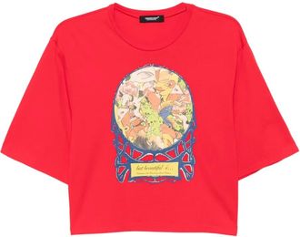 Undercover T-shirt in cotone con grafica - Rosso