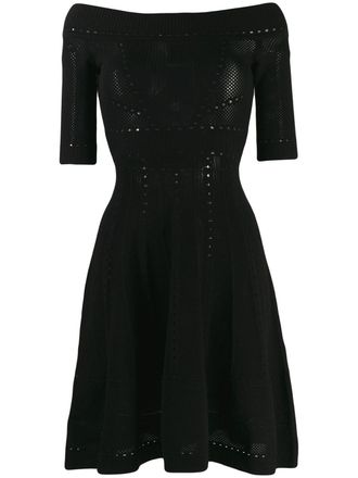 Dsquared2 off-shoulder knitted dress - women - Viscose/Polyester - S - Black