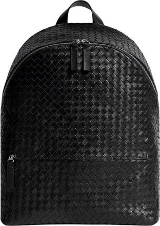 Bottega Veneta Black Intrecciato 1975 Large Backpack