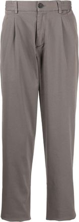 Cruciani straight-leg pleated trousers - men - Cotton/Elastane - 52 - Brown