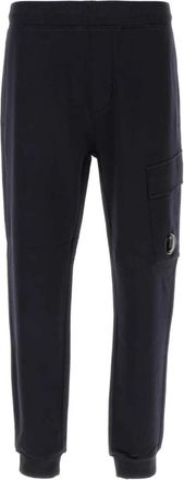 C.P. Company Donkerblauwe katoenen joggers - Heren - Sweatpants - Blauw - S - Katoen - Broeken