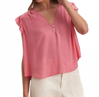 Velvet Malta Short Sleeve Top In Lady Slipper