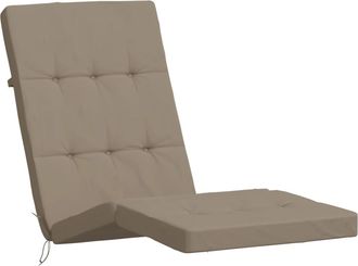 vidaXL Cojines Para Tumbona 2 Uds Tela Oxford Gris Taupe Vidaxl