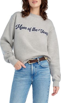 Favorite Daughter The Varsity Mom of the Year French Terry Graphic Sweatshirt in Heather Grey at Nordstrom, Size X-Large