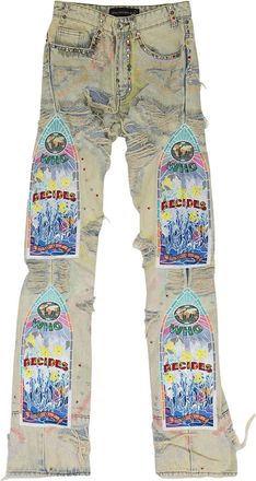 Who Decides War by Ev Bravado distressed-effect jeans - Blue