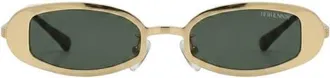 Fifth and Ninth Sable 51mm Oval Sunglasses in Gold/green at Nordstrom