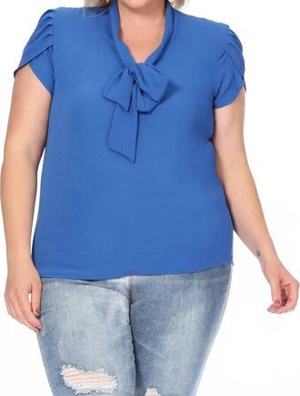 MOA USA Casual Blouse - Plus In Royal Blue
