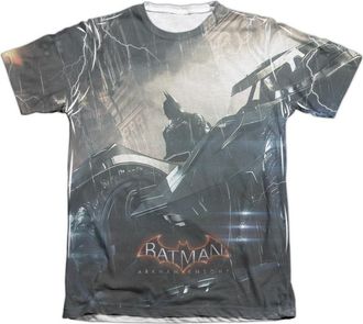 Gildan Batman Arkham Knight Into The Night Adult Poly/Cotton Short Sleeve Tee / T-Shirt