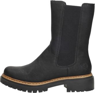 Rieker Enkellaarsjes Plat - Dames - Chelseaboots - Zwart - 41 EU - Schoenen