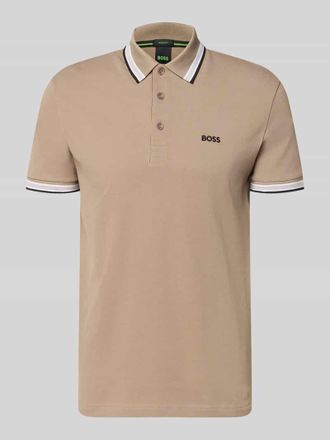 HUGO BOSS Regular Fit Poloshirt aus reiner Baumwolle Modell PADDY in Khaki, Gr&ouml;&szlig;e XXXL
