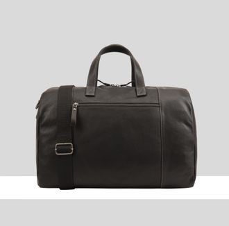 Paul Costelloe Mens Stanley Leather Holdall Bag - Black - One Size