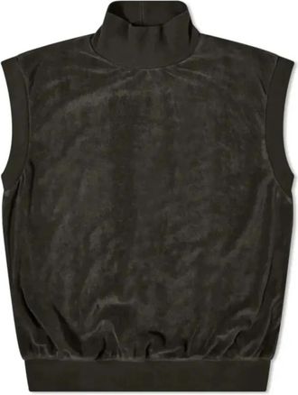 Fear of God Mock Neck Vest Top - Dames - Tops zonder mouwen - Zwart - M - Katoen - Tops