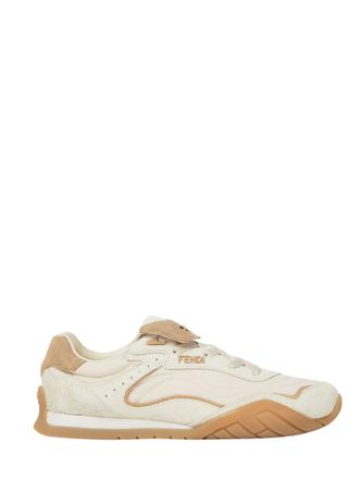Fendi White Lace Up Sneakers