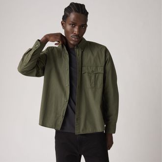 Levi's Zandt Cropped Shirt - Mens - XL - Green