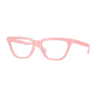 Versace Eyeglasses Cat Eye Full Rim, Peach Frame And Clear Demo Lenses Lens Ve3352U5322