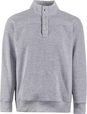 J. America Mens Ripple Fleece Snap Sweatshirt