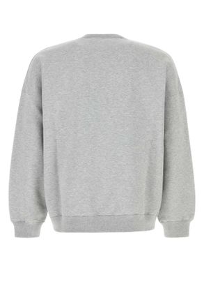 Gucci Mens Grey Cotton Blend Oversize Sweatshirt Exterior: Nylon Felpe