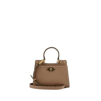 Pourchet Tassen, Dames, Beige, ONE Size, Leer, Trianon Bicolore
